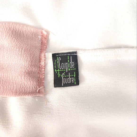 Flowy Pink and White Bow Top - size L - Picture 4 of 6